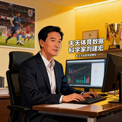 天天体育数据科学家刘建宏，专注于体育预测模型